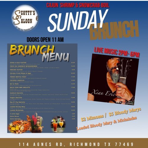 Sunday Brunch with Live Music from Xian at Scotty's