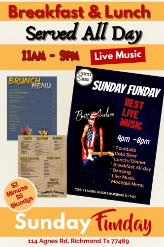Sunday Funday Brunch & Live Music at Scotty's