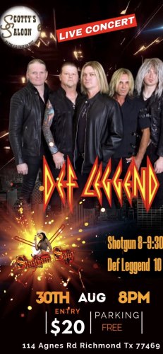 Def Leggend Live w/ Special Guest opener Shotgun Sally!