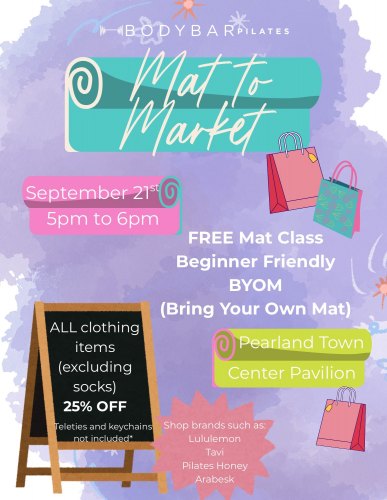 Free Pilates Mat Class at Pearland Town Center