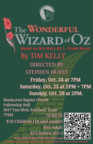 Kids' Backporch Productions Presents: The Wonderful Wizard of O