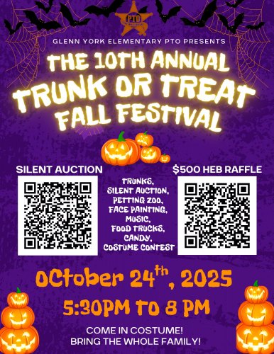 Trunk or Treat Fall Festival at Glenn York Elementary
