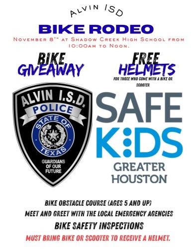 Alvin ISD Bike Rodeo