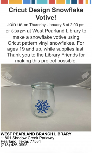 Cricut Design Snowflake Votive!