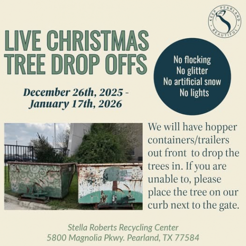 Live Christmas Tree Drop Offs