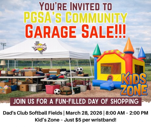 Pearland Girls Softball Association (PGSA)&rsquo;s Community Garage