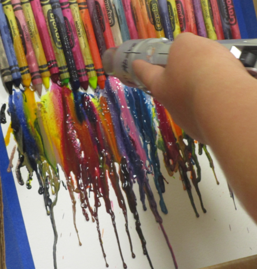 West Pearland Library - Adult Art Club - Melted Crayon Art