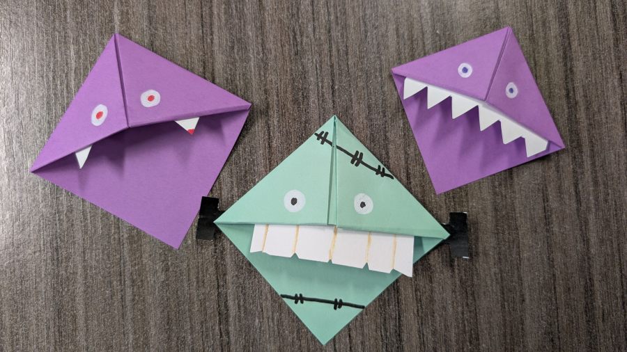 Monster Bookmarks at Pearland Library