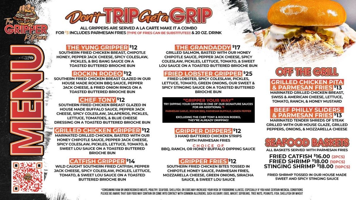 The Gripper Kitchen in Pearland is now open. They are located ne