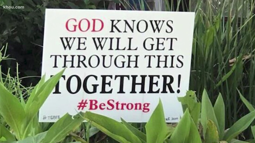 Pearland pastor uses yard signs to spread hope, positivity among