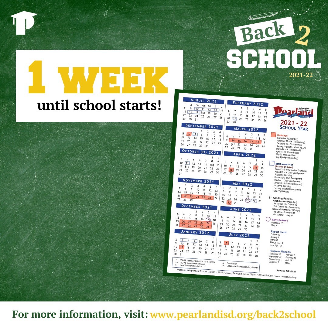 Pearland ISD Back 2 School 2021-2022 School year