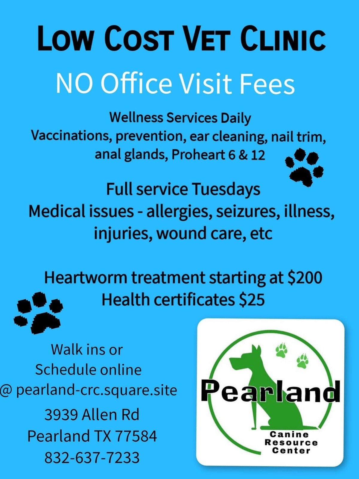 Low Cost Vet Clinic in Pearland!