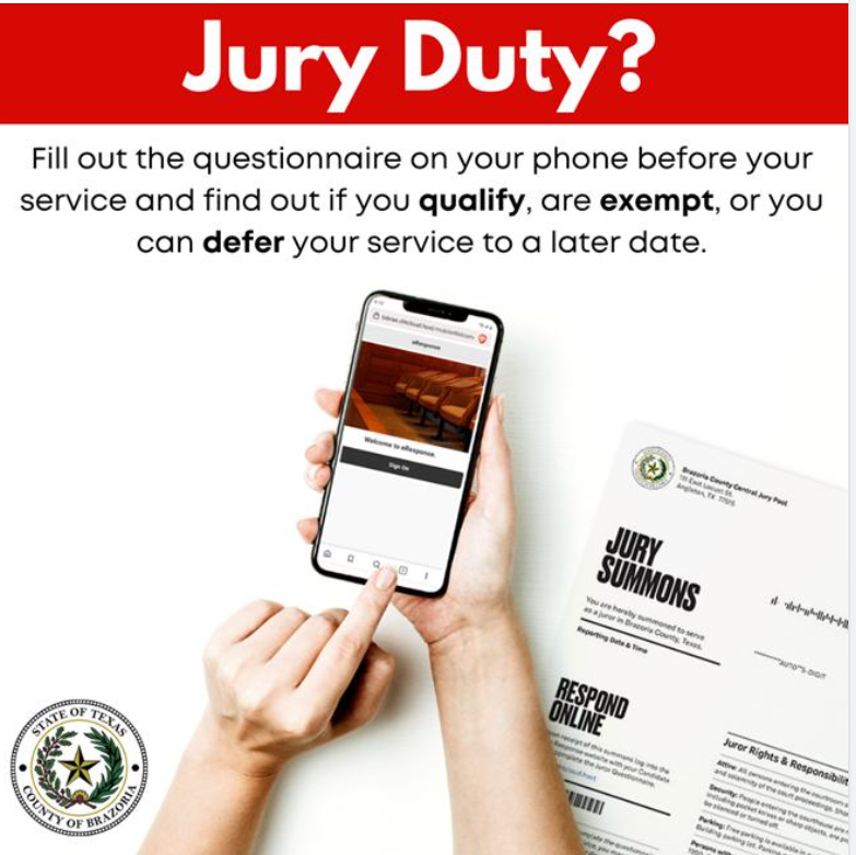 Do you have jury duty Fill out Questionnaire in Advance may save