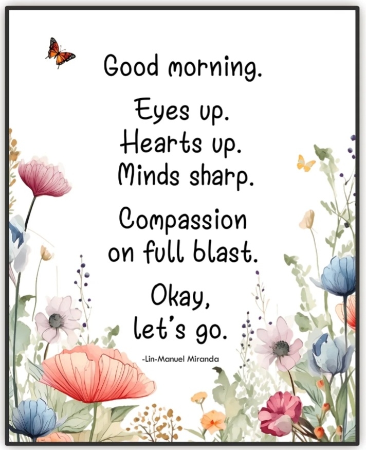 Good morning! I hope everyone has a great day.