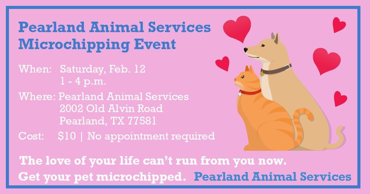 Pearland Animal Services Microchipping Event
