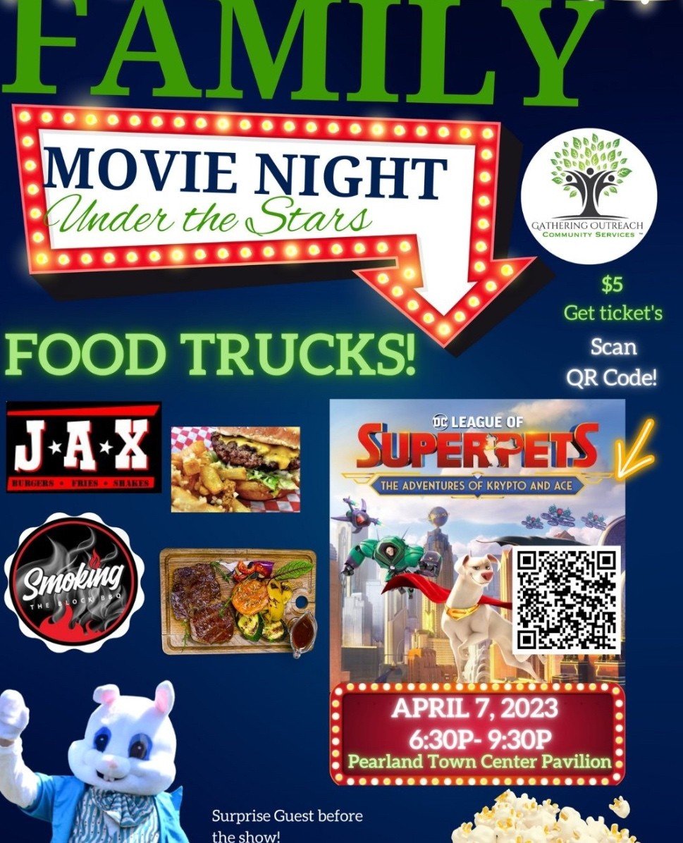 Family Movie Night Under the Stars at Pearland Town Center...