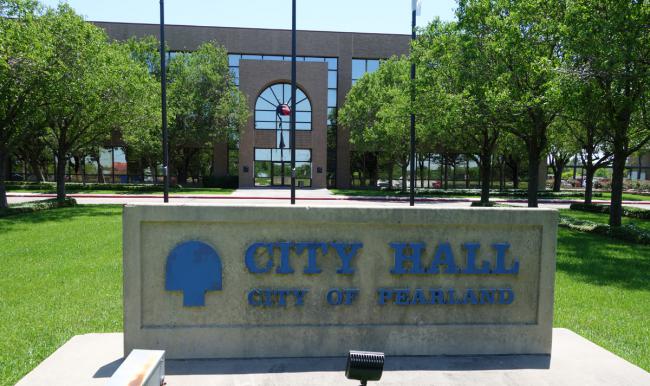 City of Pearland Logo on Sign